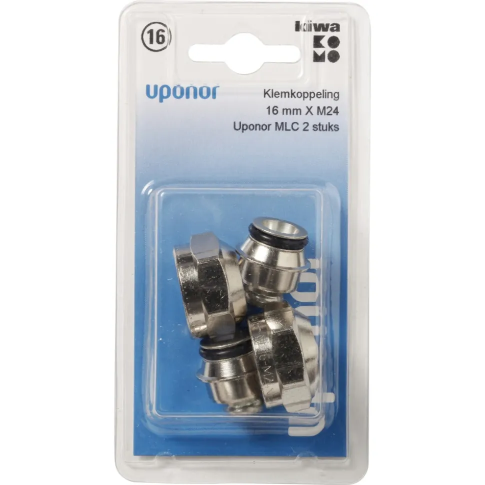 Uponor CV Klemkoppeling messing MLC 16 mm x M24 Binnendraad 2 stuks