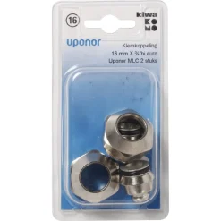 Uponor CV Klemkoppeling messing MLC 16 mm x 3/4'' Binnendraad euroconus 2 stuks