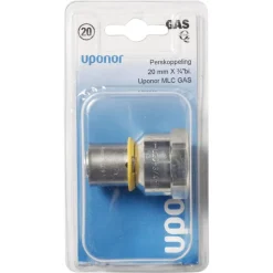 Uponor MLC gas Persovergangsfitting Binnendraad 20 mm x 3/4'' Binnen