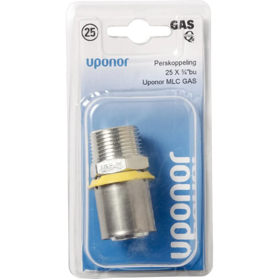 Uponor MLC gas Persovergangsfitting 25 mm x 3/4'' Buiten
