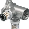 Uponor MLC pers Muurplaat dubbel 90° 16x1/2bix16''