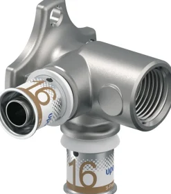 Uponor MLC pers Muurplaat dubbel 90° 16x1/2bix16''
