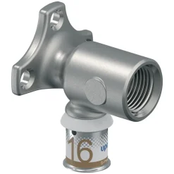 Uponor MLC pers Muurplaat met ronde flens 16 mm x 1/2'' binnen lang 2 stuk
