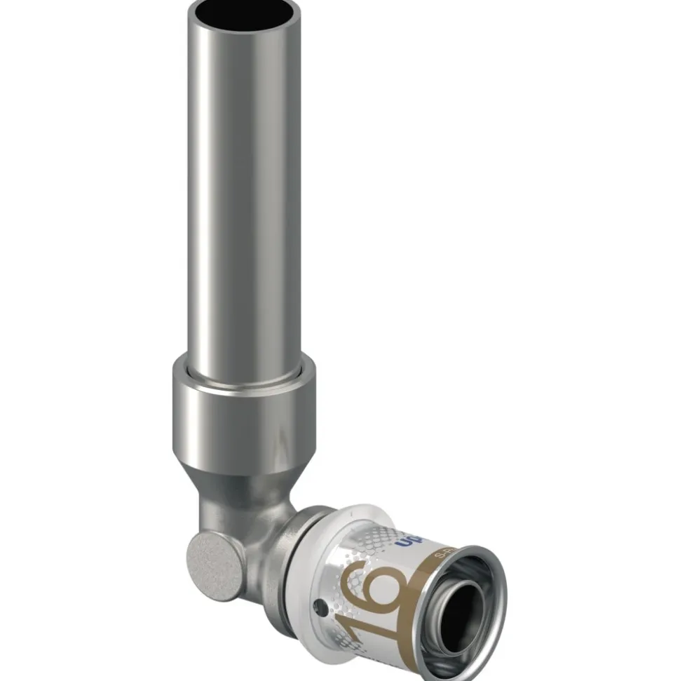 Uponor Persknie messing 16x15 mm 2 stuks