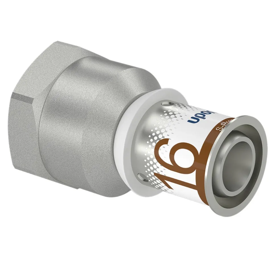 Uponor Perskoppeling messing 16 mm x 1/2'' Binnen 2 stuks