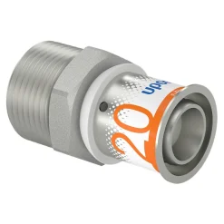 Uponor Perskoppeling messing 20 mm x 3/4'' Buiten 2 stuk