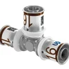 Uponor Pers T-stuk messing 16 mm 10 stuk
