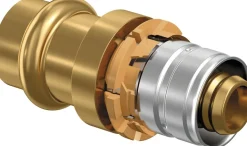 Uponor S-Press Overgangskoppeling edelstaal koper met perscontour V 25-22CU-S ST