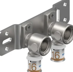 Uponor S-Press Plus Radi pers Montageplaat 16 mmx1/2"bi niet draaibaar met muurplaten HOH 50 mm