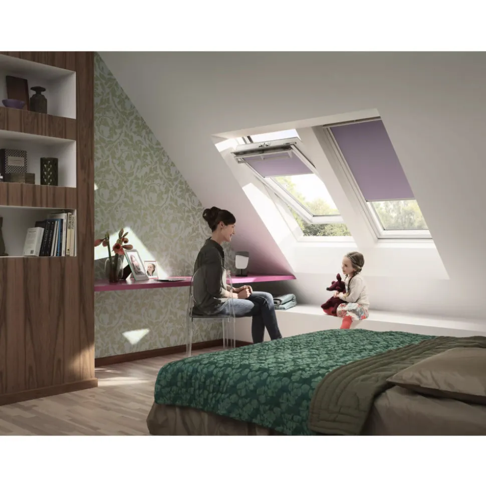 VELUX Tuimelvenster GGL CK04 2070 Gelakt Grenen Wit 550x978mm FSC Mix Credit