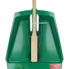 Vero stoffer en blik groen kunststof met houten veger en  PPN vulling XL
