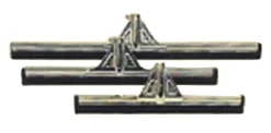 Vero Vloertrekker metaal/rubber 75 cm gegalvaniseerd/Zwart