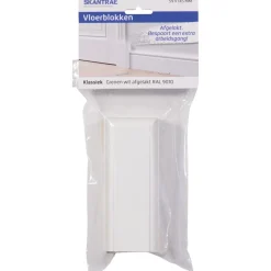 Vloerblok Neut Grenen Wit Gelakt Klassiek 25x59x145mm Set FSC Mix 70%