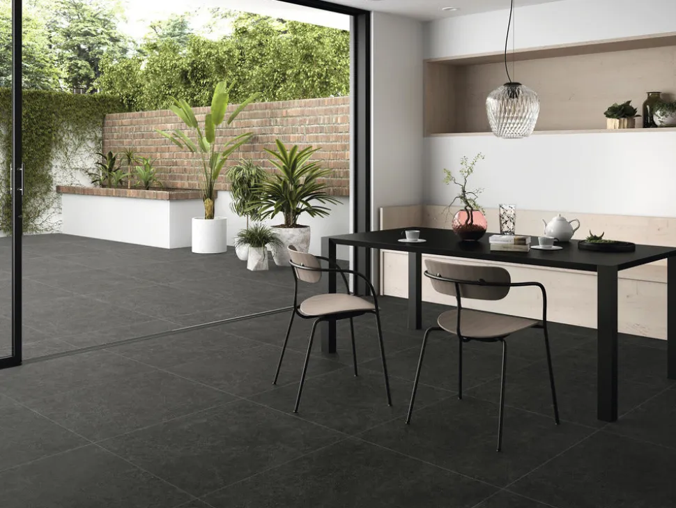 Vloertegel Breccia Nero Zwart Mat Gerectificeerd 60x60cm 1,44m2