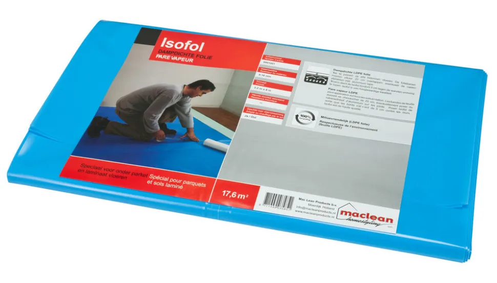 Vochtscherm ldpe 2,2x8 meter blauw 17,6 m2
