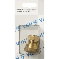 VSH Knel/draad schroef buitendraads 15 mm x 3/4 binnendraad