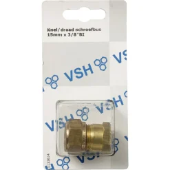 VSH Knel/draad schroef buitendraads 15 mm x 3/8'' binnendraad