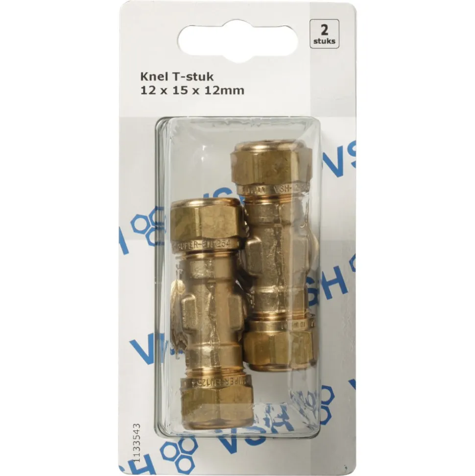 VSH Knel T-stuk 12x15x12 mm 2 stuk