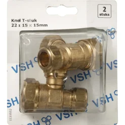 VSH Knel T-stuk 22x15x15 mm 2 stuk
