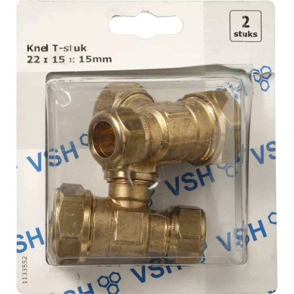 VSH Knel T-stuk 22x15x15 mm 2 stuk