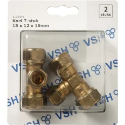 VSH Knel T-stuk 15x12x15 mm 2 stuk
