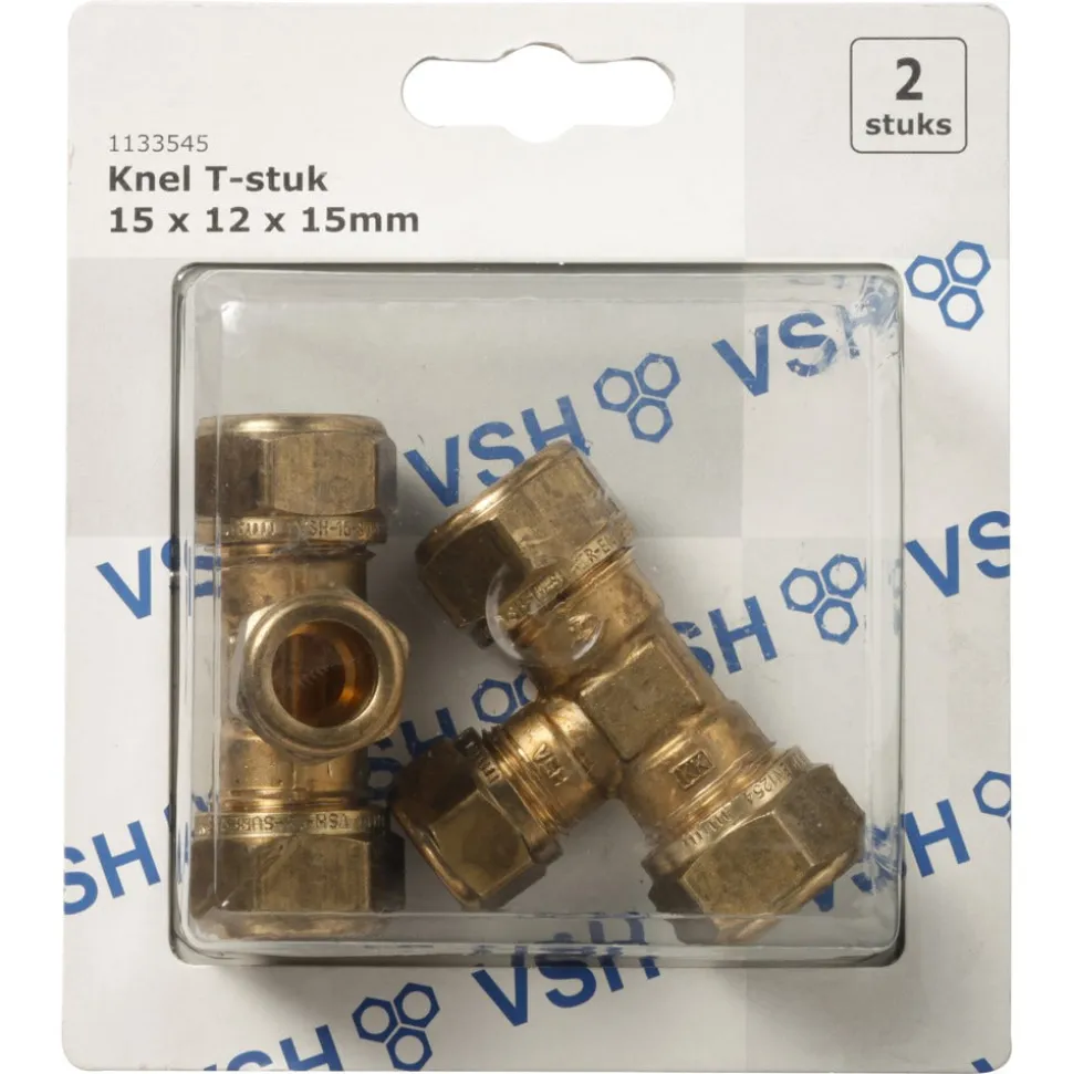 VSH Knel T-stuk 15x12x15 mm 2 stuk