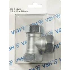 VSH T-Stuk CV Chroom 28x28x28mm