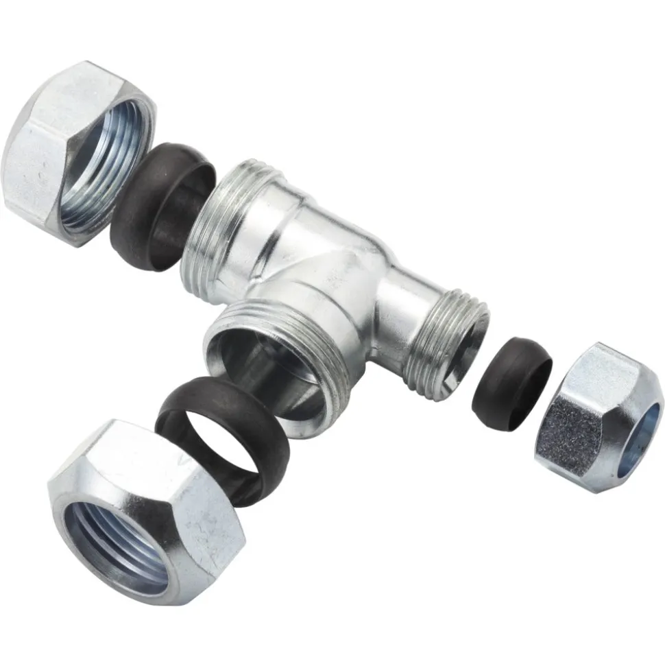 VSH T-Stuk CV Chroom 22x22x15mm