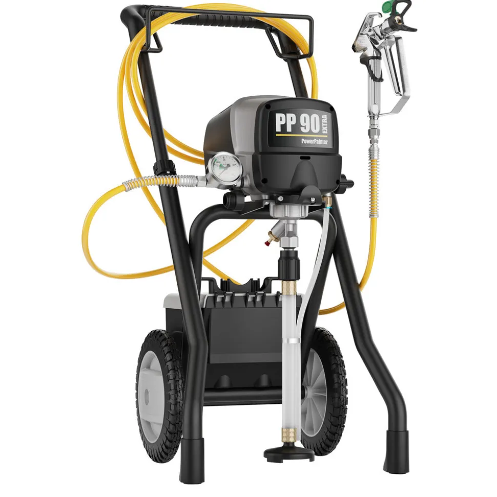 Wagner Airless Verfspuit PP 90 Extra Op Wagen Met HEA Tip