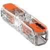 Wago doorvoerconnector 2x4mm2 met hendel transparant 60st