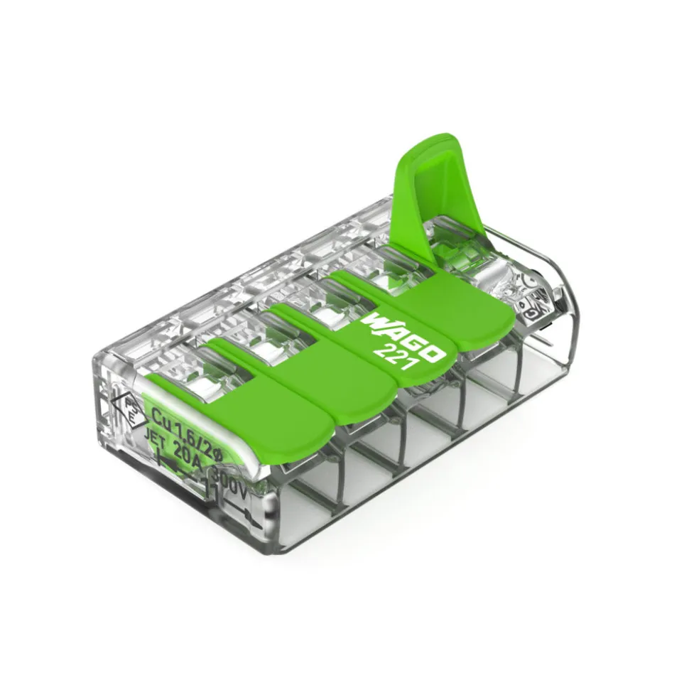 Wago Green Line Verbindingsklem Compact 221-425 5x4mm2 25st