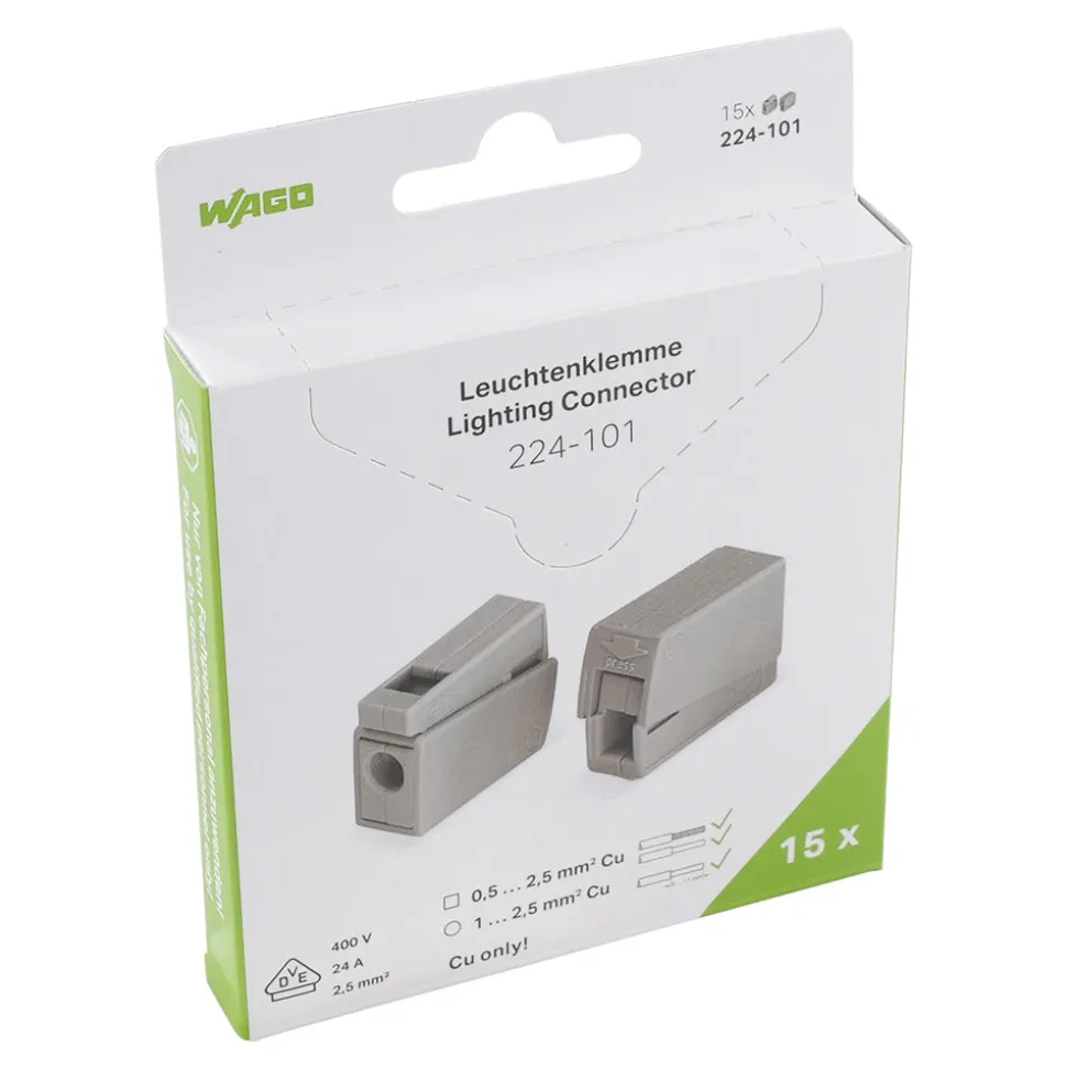 Wago Kroonklem 2,5mm² grijs