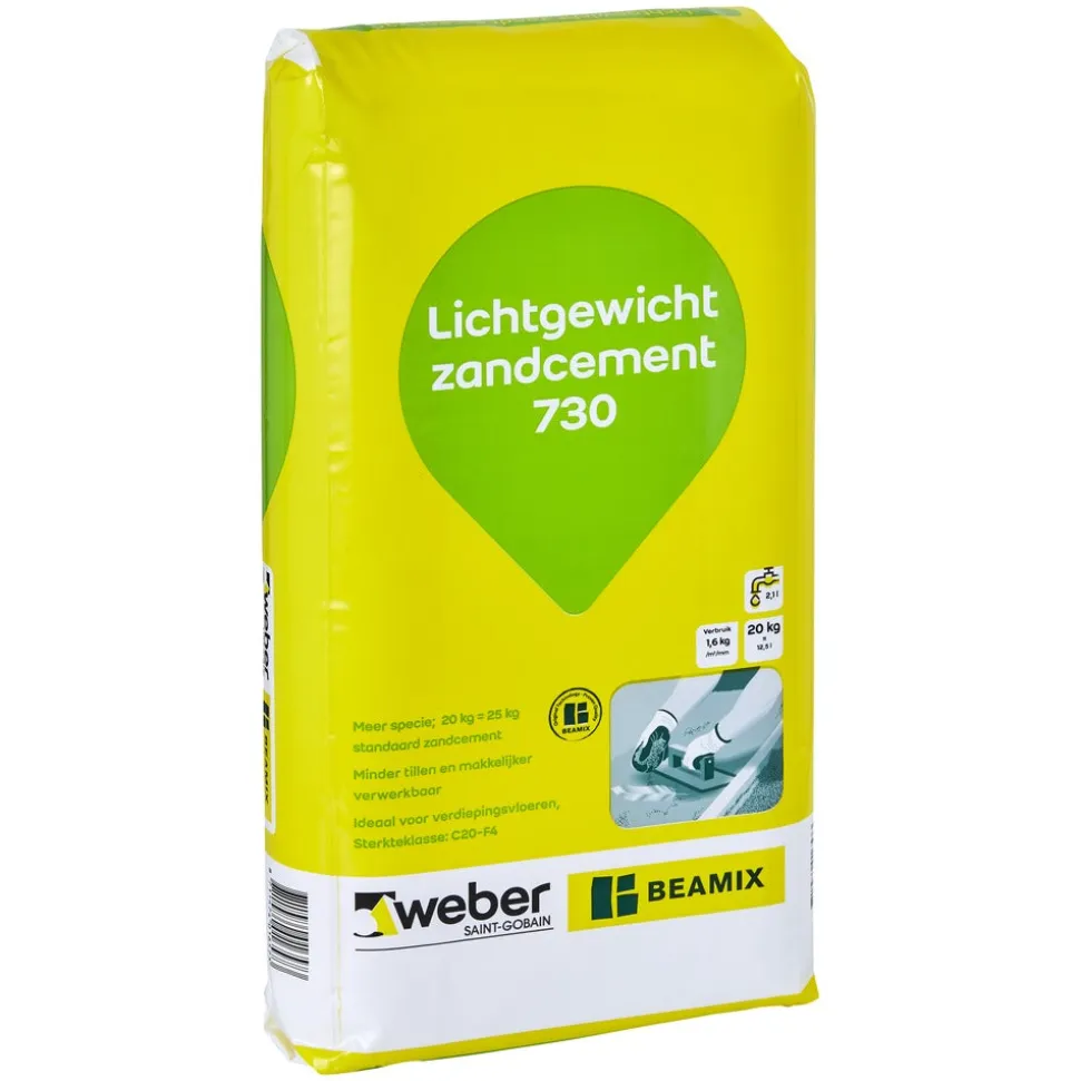 Weber Beamix Lichtgewicht Zandcement 730 20kg