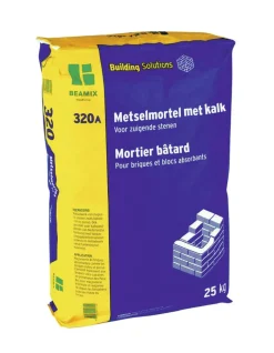 Weber Beamix Metselmortel 320-A grijs met kalk voor normaal zuigende stenen 25 kg