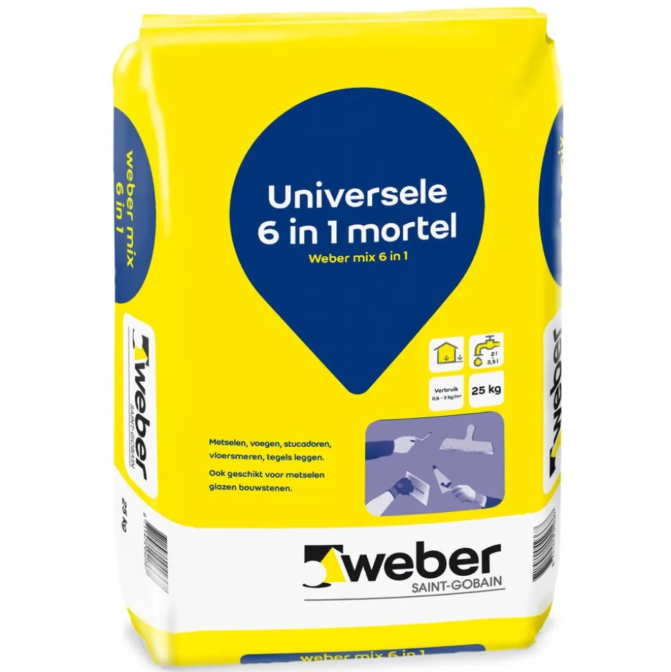 Weber.mix Mortel 6 in 1 Universeel 25kg