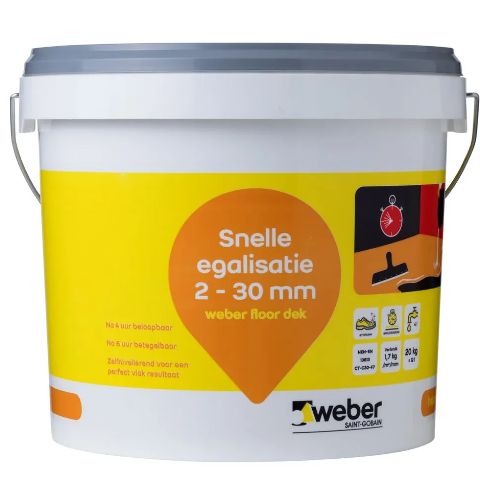 Weber Snelle Egalisatie Floor Dek 2-30mm 20kg