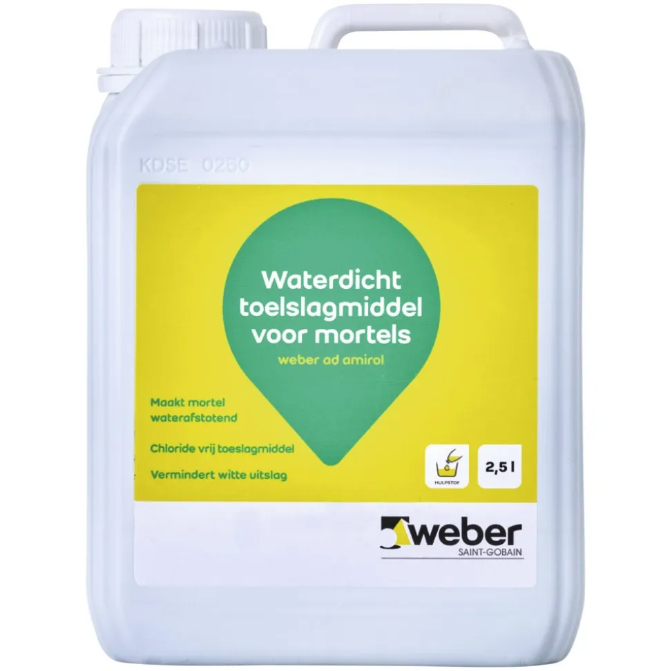 Weber Waterdichtingsmiddel voor Mortels Amirol Transparant 2,5L