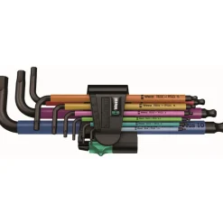 Wera 950/9 Hex-Plus Multicolour 1 SB Stiftsleutelset Metrisch BlackLaser 9-Delig