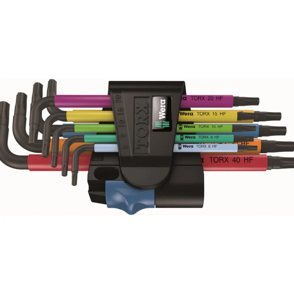 Wera Stiftsleutelset 967/9 TX Multicolour HF1 Met Vasthoudfunctie 9-Delig