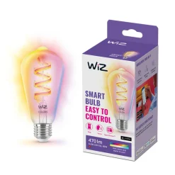 WiZ Slimme LED-Lamp E27 40W Edison Filament Gekleurd en Wit Licht Transparant