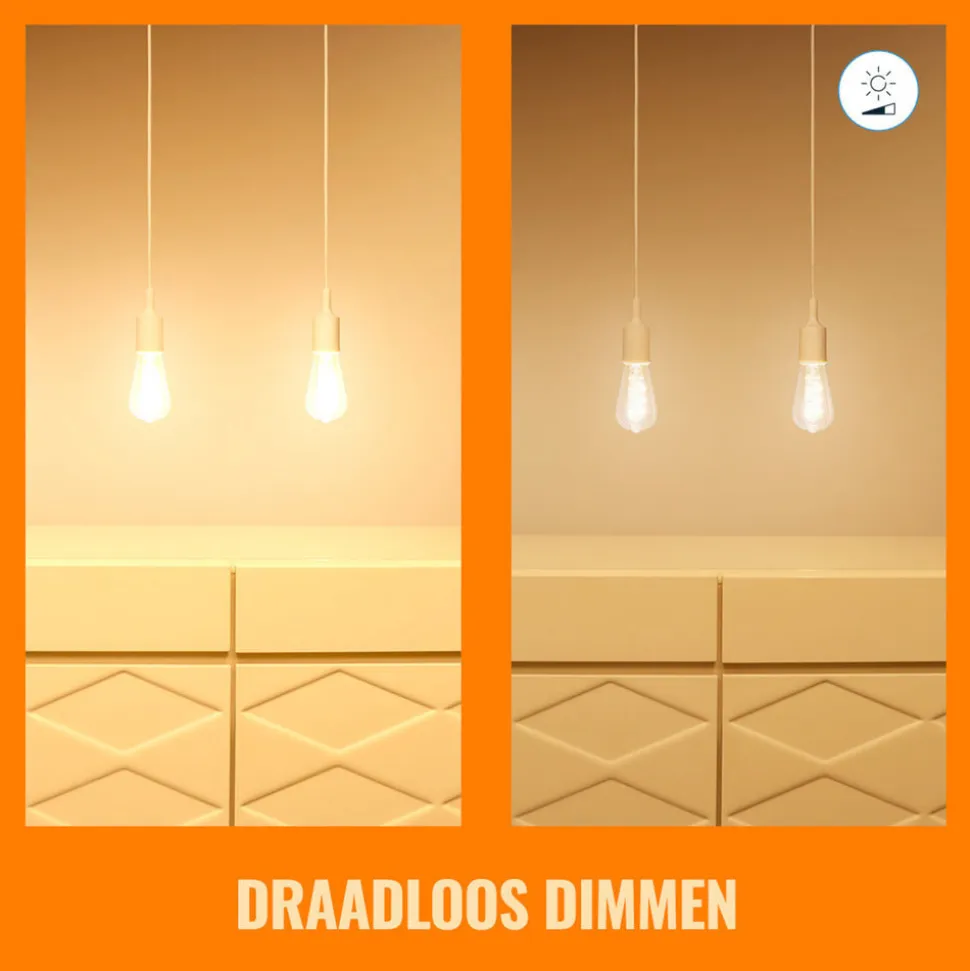 WiZ Slimme LED-Lamp E27 40W Edison Filament Gekleurd en Wit Licht Transparant