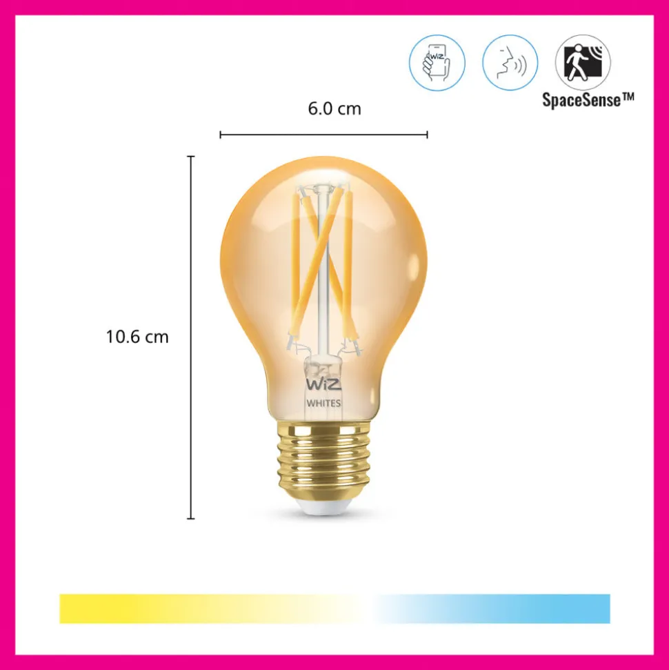 WiZ Slimme LED-Lamp E27 50W Filament A60 Warm tot Koelwit Licht Goud