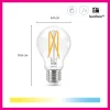 WiZ Slimme LED-Lamp E27 60W Filament A60 Warm tot Koelwit Licht Transparant