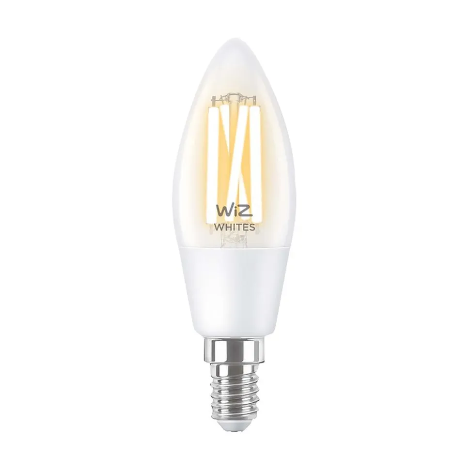 WiZ Slimme LED-Lamp E27 60W Filament C35 Warm tot Koelwit Licht Transparant