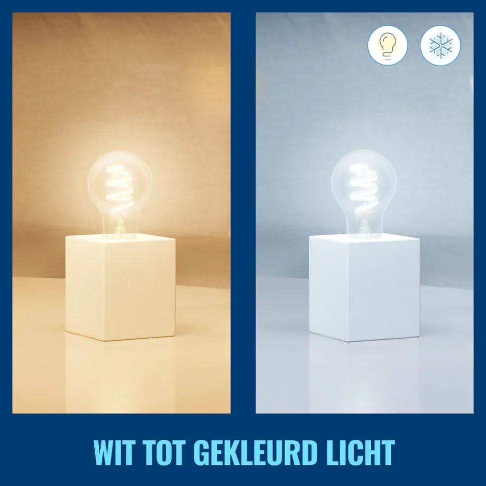 WiZ Slimme LED-Lamp E27 40W Filament A60 Gekleurd en Wit Licht Transparant