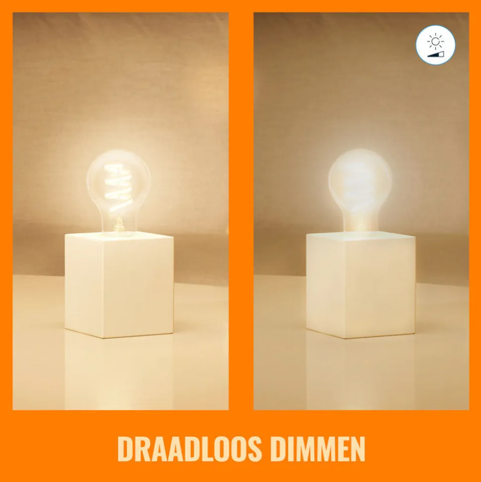 WiZ Slimme LED-Lamp E27 40W Filament A60 Gekleurd en Wit Licht Transparant