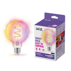 WiZ Slimme LED-Lamp E27 40W Globe Filament G95 Gekleurd en Wit Licht Transparant