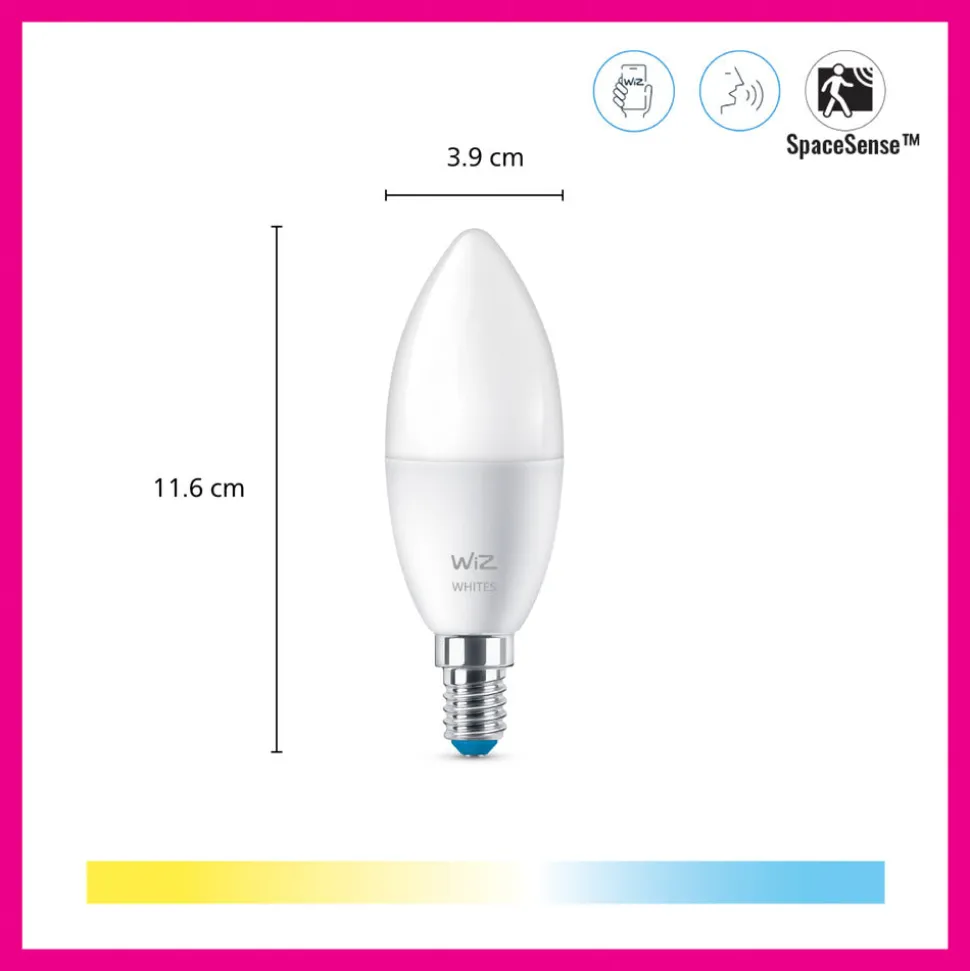 WiZ Slimme LED-Lamp E14 40W Kaarslamp Wit Licht Mat