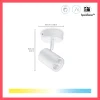 WiZ Slimme LED-Opbouwspot Draaibaar 5W Warm tot Koelwit Licht Imageo Wit