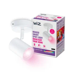 WiZ Slimme LED-Opbouwspot Draaibaar 5W Gekleurd en Wit Licht Imageo Wit